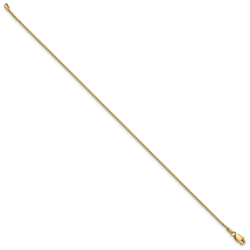 14K 8 inch .95mm Box with Lobster Clasp Bracelet
