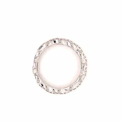 14K Diamond Twist Band White Gold