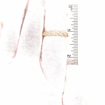 14K Diamond Twist Band Yellow Gold