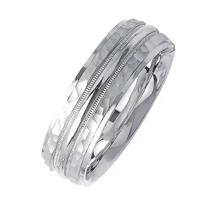 14K or 18K White Gold Traditional Ring