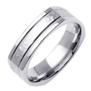 14K or 18K White Gold Traditional Ring