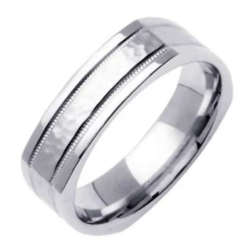 14K or 18K White Gold Traditional Ring
