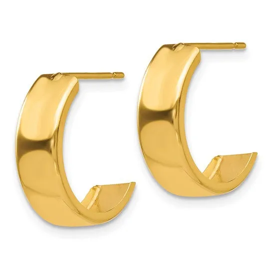 14K Post Hoop Earring