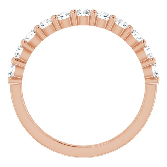 14K Rose 1/2 CTW Natural Diamond Anniversary Band