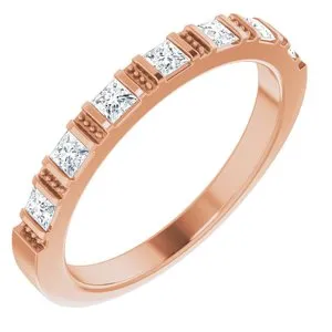 14K Rose 1/3 CTW Natural Diamond Anniversary Band