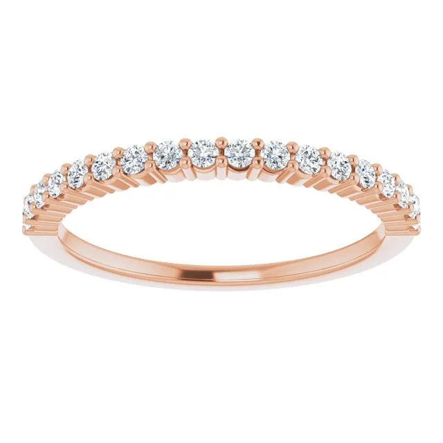 14K Rose 1/4 CTW Natural Diamond Anniversary Band