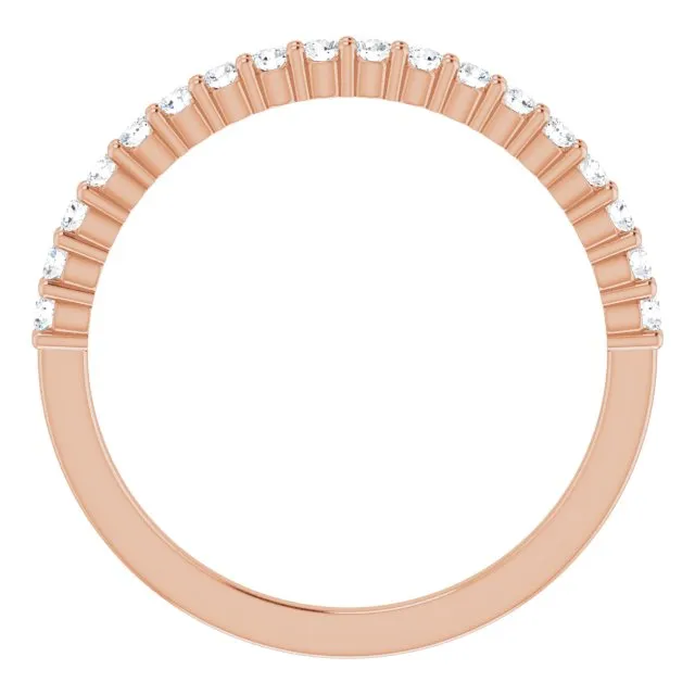 14K Rose 1/4 CTW Natural Diamond Anniversary Band