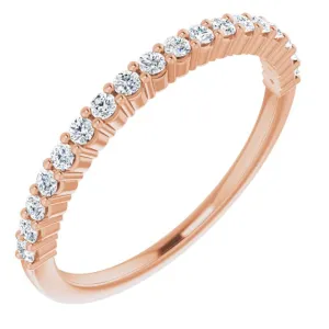 14K Rose 1/4 CTW Natural Diamond Anniversary Band