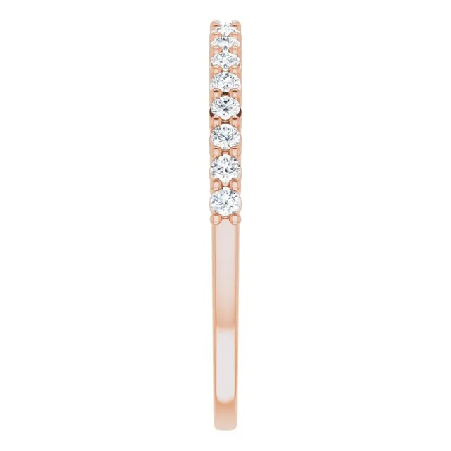 14K Rose 1/4 CTW Natural Diamond Anniversary Band