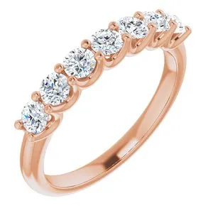 14K Rose 5/8 CTW Diamond Anniversary Band