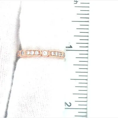 14K Rose Gold Diamond Band