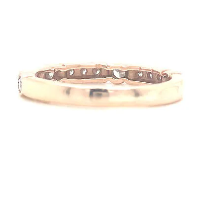 14K Rose Gold Diamond Band