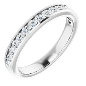14K White 1/2 CTW Lab-Grown Diamond Anniversary Band