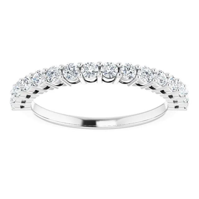 14K White 1/2CTW Natural Diamond Anniversary Band