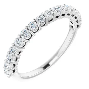 14K White 1/2CTW Natural Diamond Anniversary Band