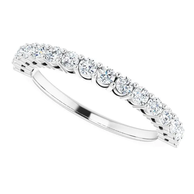 14K White 1/2CTW Natural Diamond Anniversary Band