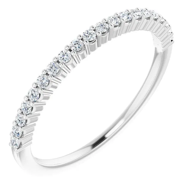 14K White 1/6 CTW Natural Diamond Anniversary Band