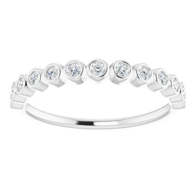 14K White 1/6 CTW Natural Diamond Anniversary Band