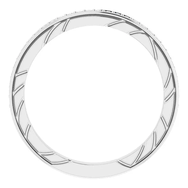 14K White 1/8 CTW Natural Diamond Anniversary Band