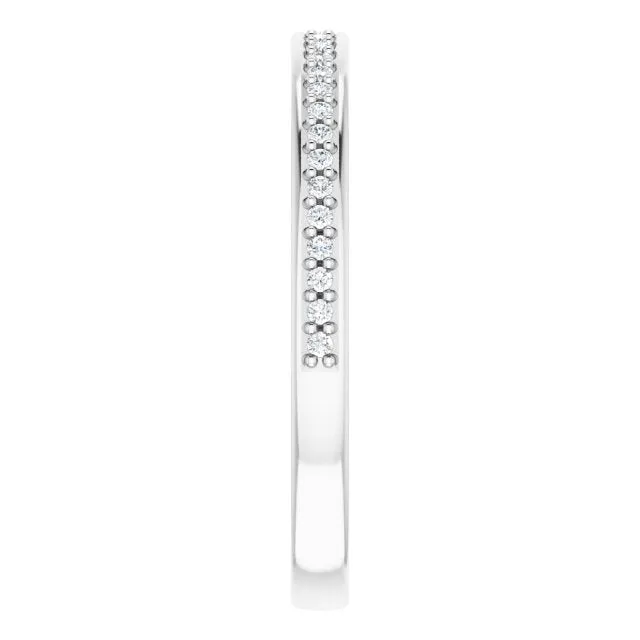 14K White 1/8 CTW Natural Diamond Anniversary Band