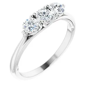 14K White 3/4 CTW Lab-Grown Diamond Anniversary Band
