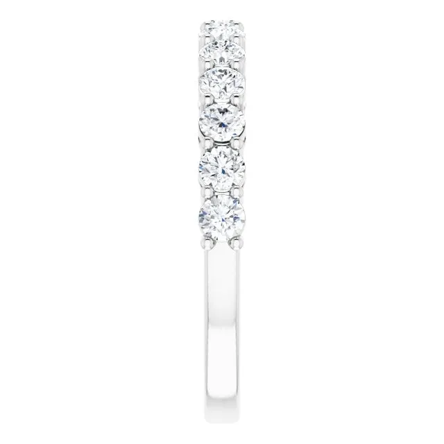 14K White 3/4 CTW Natural Diamond Anniversary Band
