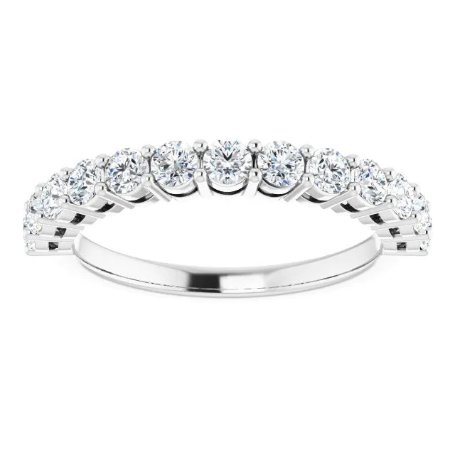 14K White 3/4 CTW Natural Diamond Anniversary Band