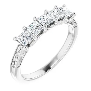 14K White 3/4 CTW Natural Diamond Anniversary Band