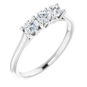 14K White 3.5 mm Round Forever One™ Moissanite Anniversary Band