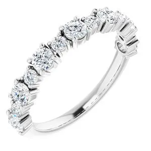 14K White 7/8 CTW Diamond Anniversary Band