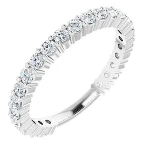 14K White 7/8 CTW Lab-Grown Diamond Anniversary Band