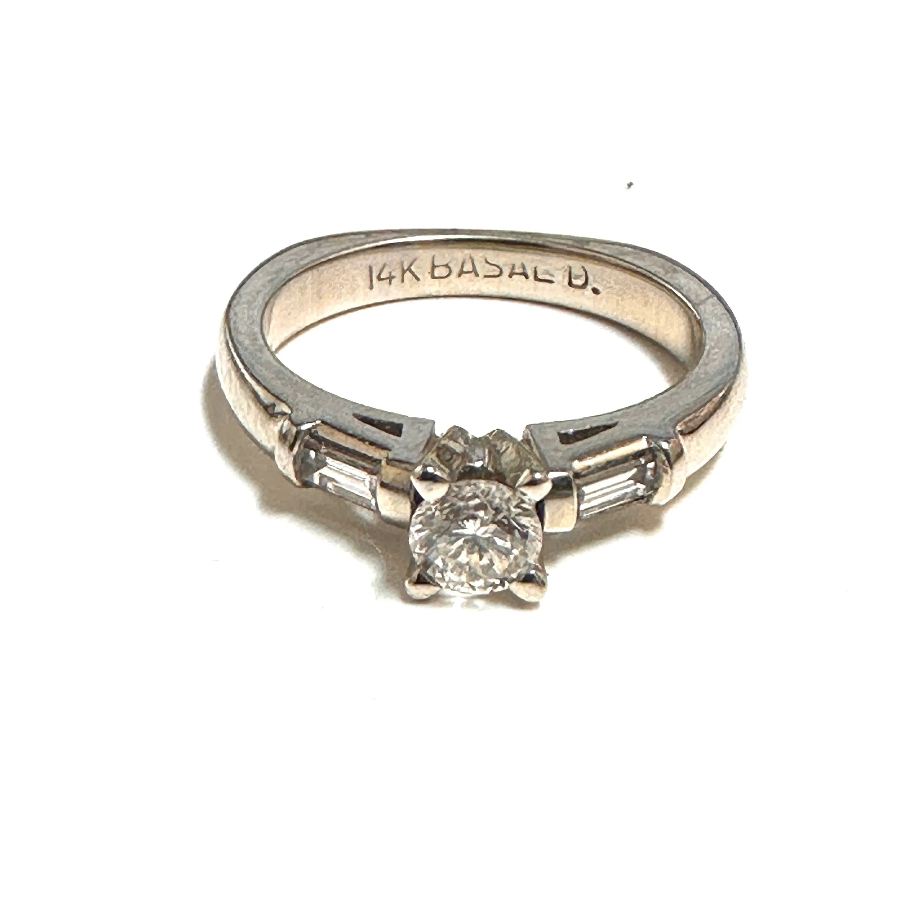 14K White Gold (0.50ct) Diamond Engagement Ring