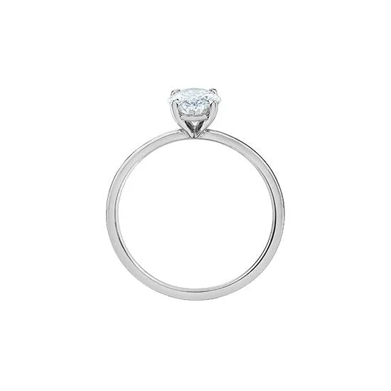 14K White Gold (1.50ct) Oval Lab Grown Diamond Engagement Ring