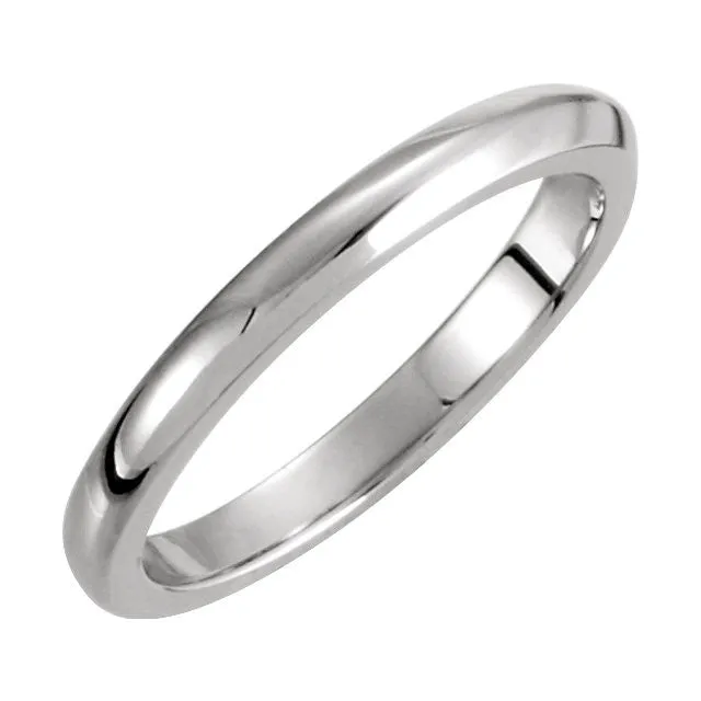 14k White Gold 2.25mm Solstice Solitaire® Tapered Knife Edge Band, Size 7
