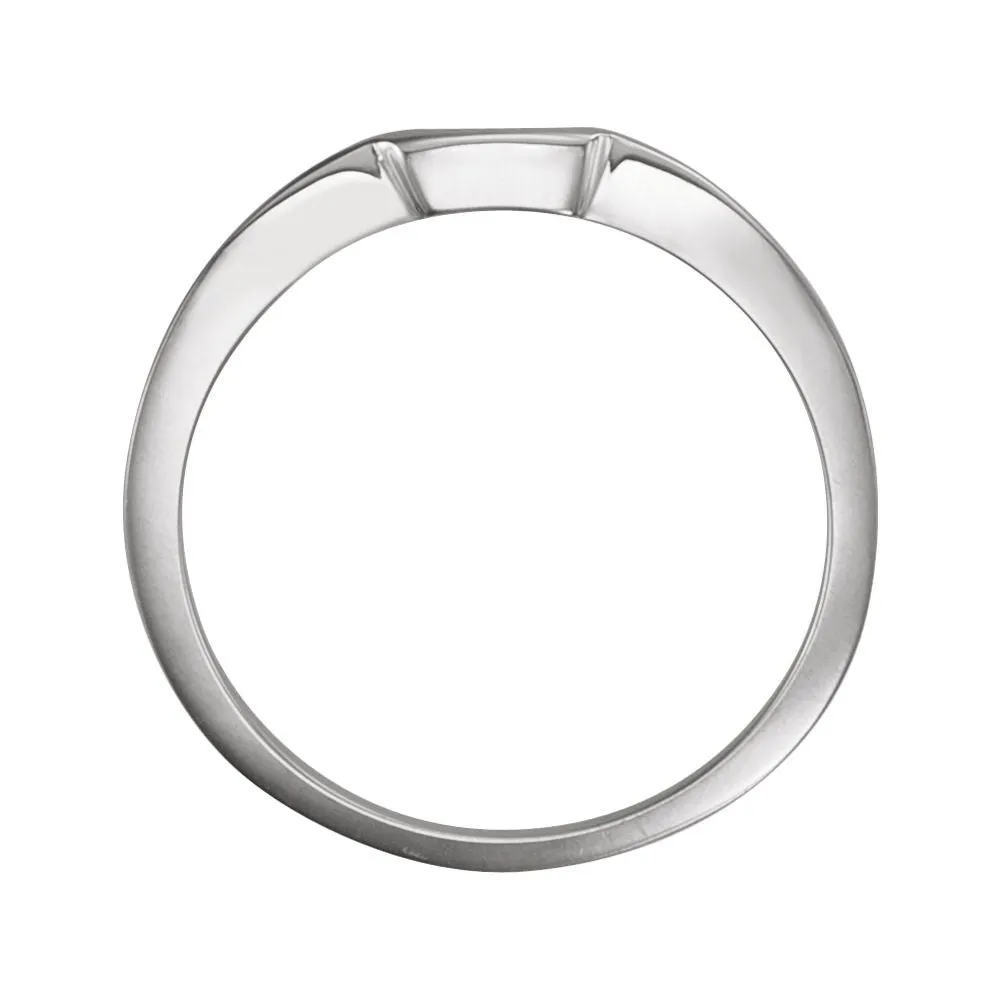 14k White Gold 2mm Band for Solitaire Mounting Series #15720043 and #15720095