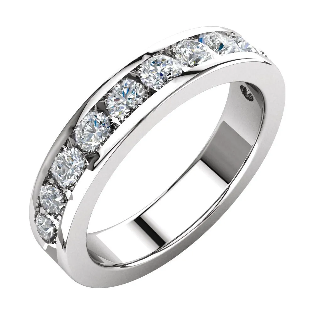 14k White Gold Anniversary Band, Size 5