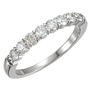 14k White Gold Anniversary Band, Size 6