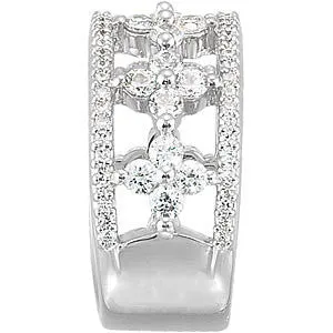 14k White Gold Anniversary Band, Size 7
