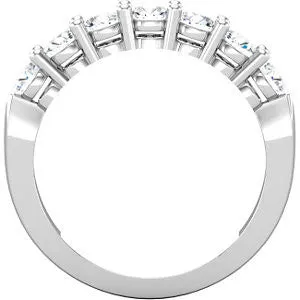 14k White Gold Anniversary Band, Size 7