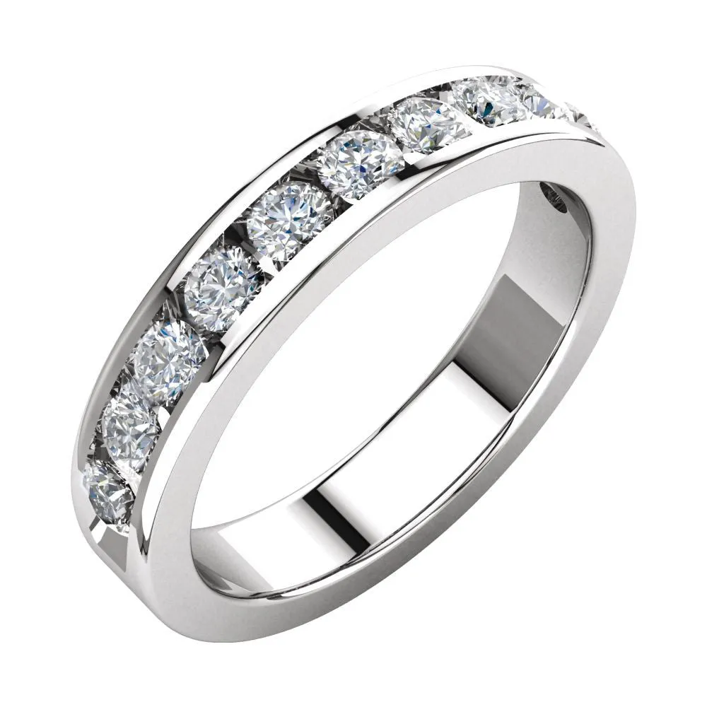 14k White Gold Anniversary Band, Size 7