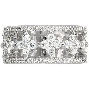 14k White Gold Anniversary Band, Size 7