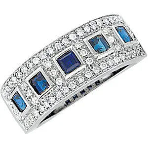 14k White Gold Anniversary Band, Size 7