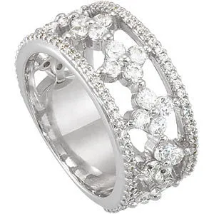 14k White Gold Anniversary Band, Size 7