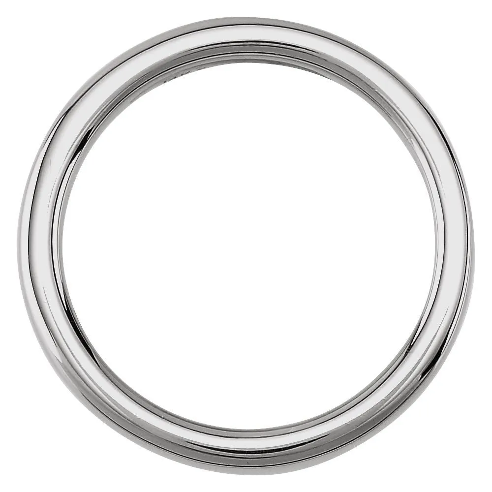 14k White Gold Solstice Solitaire® Tapered Bombé Band, Size 6