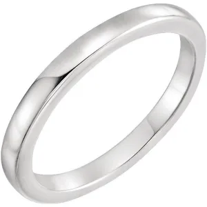14k White Gold Solstice Solitaire® Tapered Bombé Band, Size 6