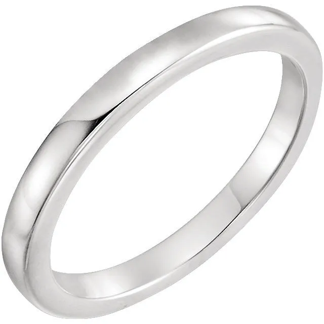 14k White Gold Solstice Solitaire® Tapered Bombé Band, Size 6