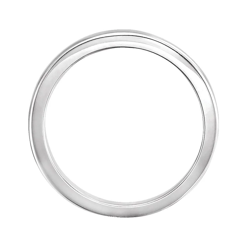 14k White Gold Solstice Solitaire® Tapered Bombé Band, Size 6