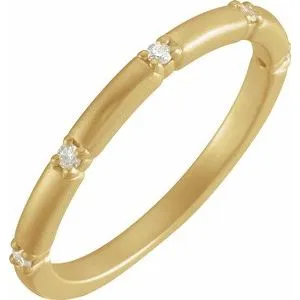 14K Yellow .07 CTW Diamond Five-Stone Anniversary Band