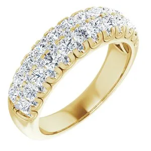 14K Yellow 1 1/2 CTW Diamond Anniversary Band Size 9.25
