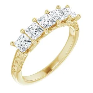 14K Yellow 1 1/4 CTW Natural Diamond Anniversary Band